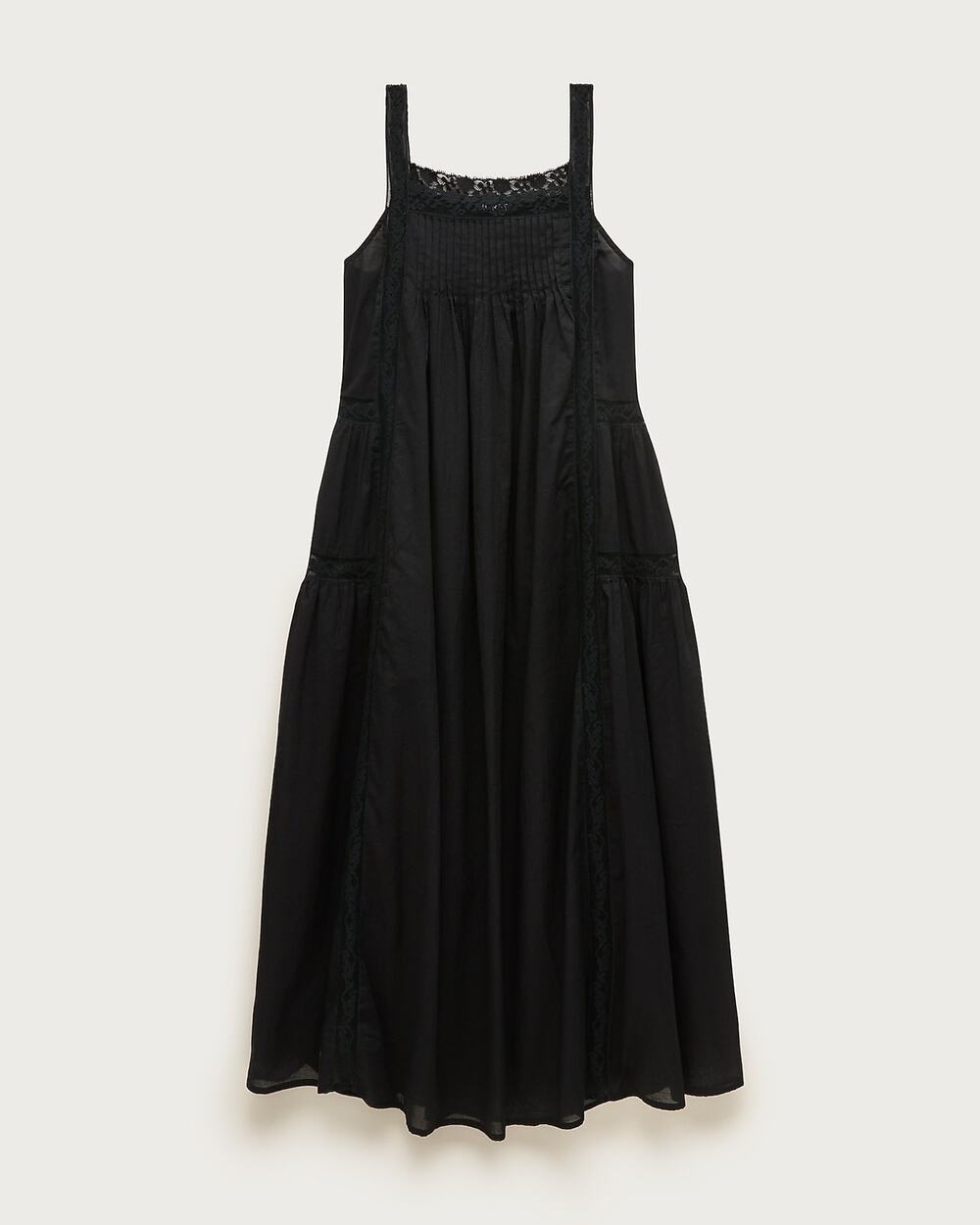 J. Crew Women's Cotton Voile Lace-Trim Sundress Sleeveless Black Size XL NWT